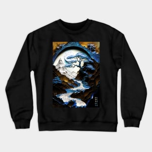 Japanese vintage landscape Crewneck Sweatshirt